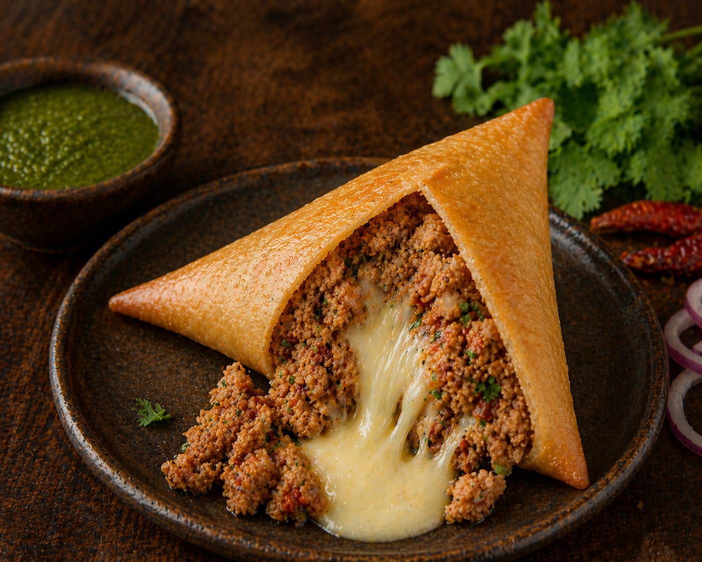Chicken Cheese Samosa