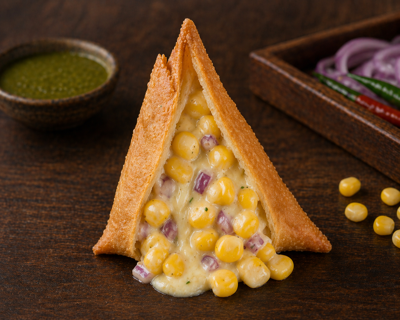 Corn Cheese Samosa